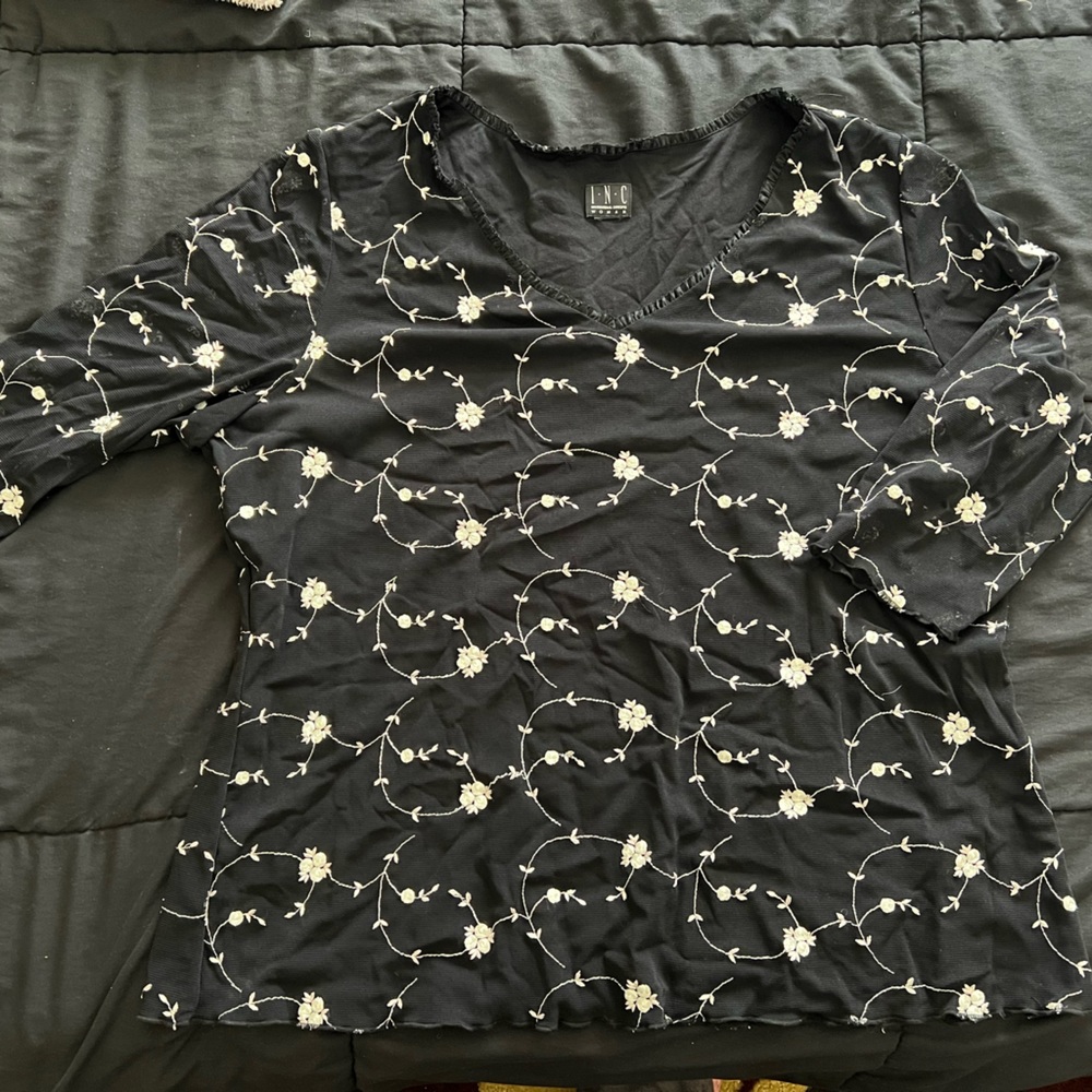 Floral embroidered blouse
